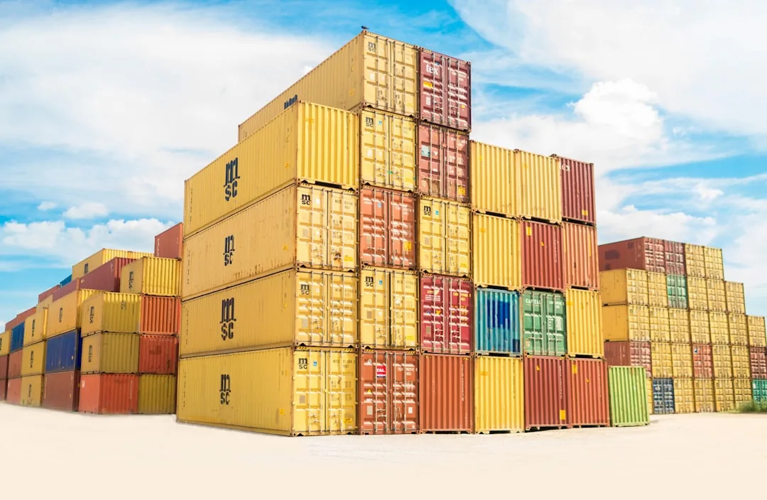 Section 232 aluminum derivative products list 2026: assorted-color filed intermodal containers